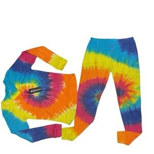 Thermal long John set size small Tie-Dye thermal pants and shirt